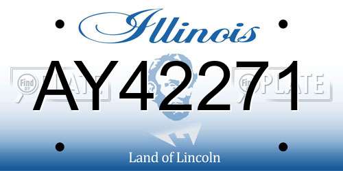 AY42271 Illinois License Plate