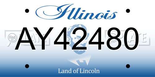 AY42480 Illinois License Plate
