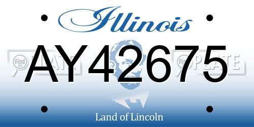 AY42675 Illinois License Plate