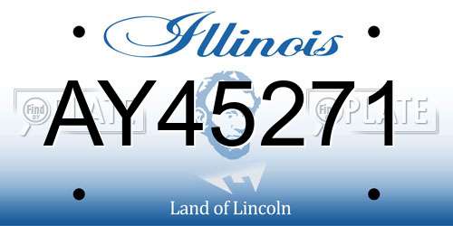 AY45271 Illinois License Plate