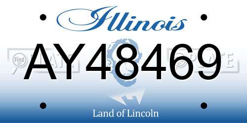 AY48469 Illinois License Plate