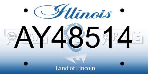 AY48514 Illinois License Plate