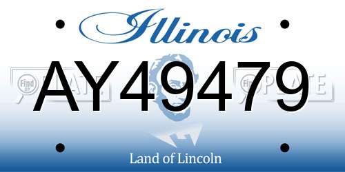 AY49479 Illinois License Plate