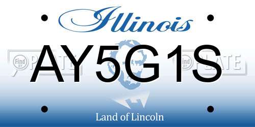 AY5G1S Illinois License Plate