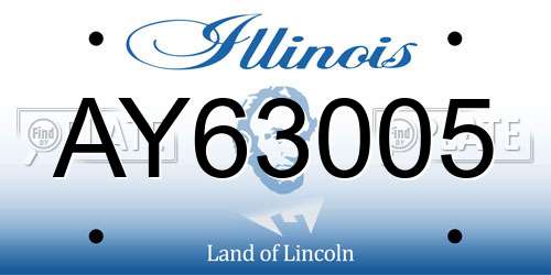 AY63005 Illinois License Plate
