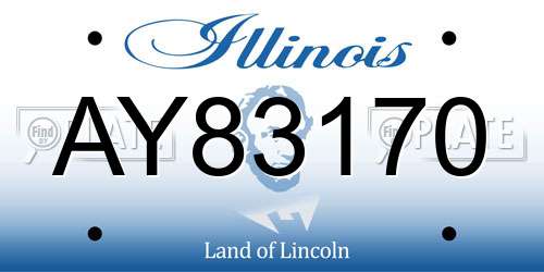 AY83170 Illinois License Plate
