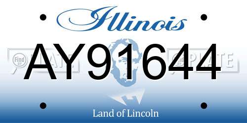 AY91644 Illinois License Plate