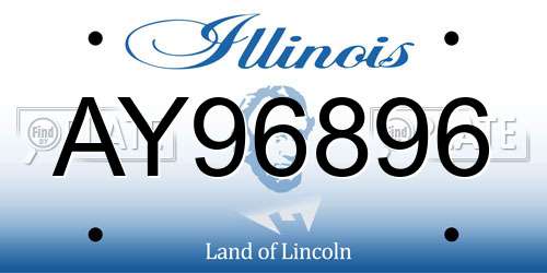 AY96896 Illinois License Plate