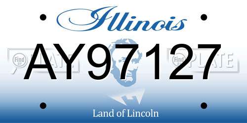 AY97127 Illinois License Plate