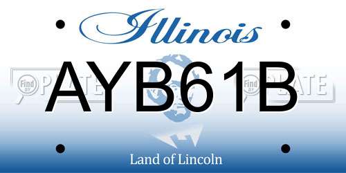 AYB61B Illinois License Plate