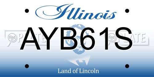 AYB61S Illinois License Plate