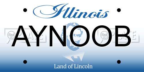 AYNOOB Illinois License Plate