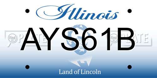 AYS61B Illinois License Plate