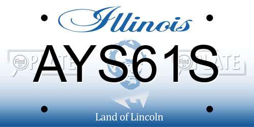 AYS61S Illinois License Plate