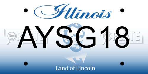 AYSG18 Illinois License Plate