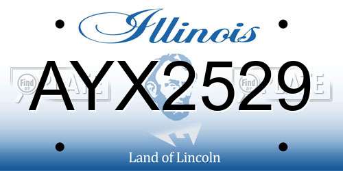 AYX2529 Illinois License Plate