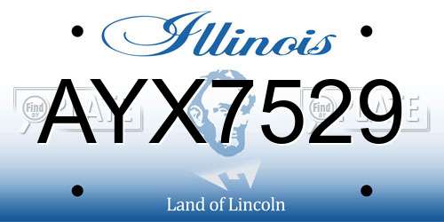 AYX7529 Illinois License Plate