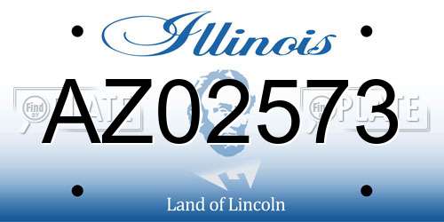 AZ02573 Illinois License Plate