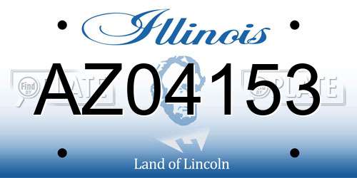 AZ04153 Illinois License Plate