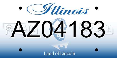 AZ04183 Illinois License Plate