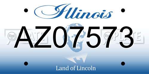AZ07573 Illinois License Plate