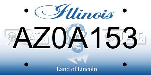 AZ0A153 Illinois License Plate