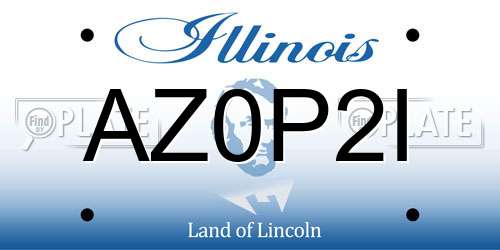AZ0P2I Illinois License Plate