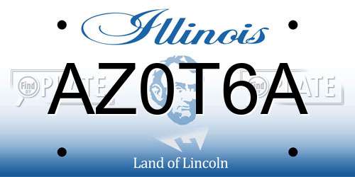 AZ0T6A Illinois License Plate