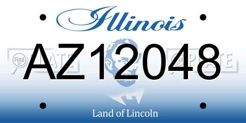 AZ12048 Illinois License Plate