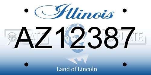 AZ12387 Illinois License Plate