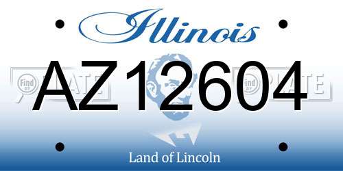AZ12604 Illinois License Plate