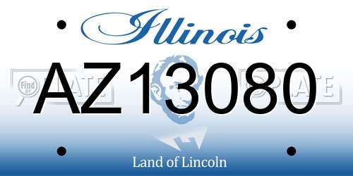AZ13080 Illinois License Plate