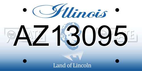 AZ13095 Illinois License Plate