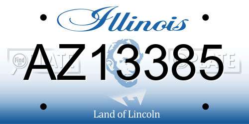 AZ13385 Illinois License Plate