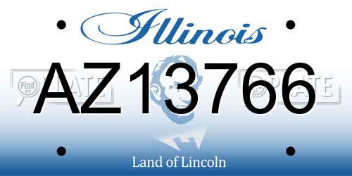 AZ13766 Illinois License Plate