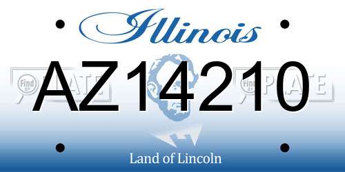 AZ14210 Illinois License Plate