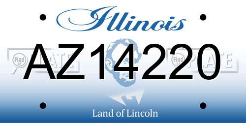 AZ14220 Illinois License Plate