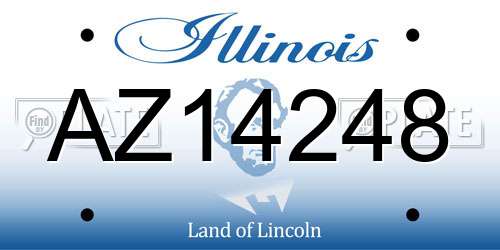 AZ14248 Illinois License Plate
