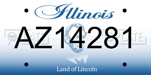 AZ14281 Illinois License Plate
