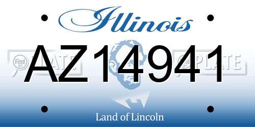 AZ14941 Illinois License Plate