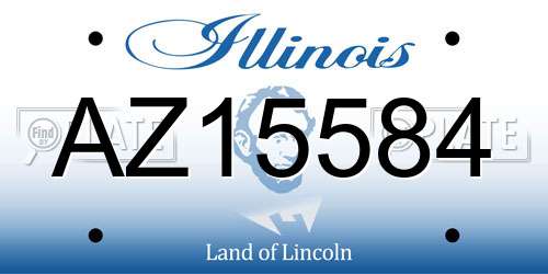 AZ15584 Illinois License Plate