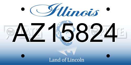 AZ15824 Illinois License Plate