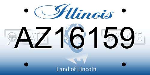 AZ16159 Illinois License Plate