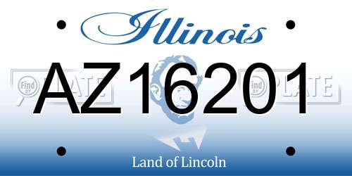 AZ16201 Illinois License Plate