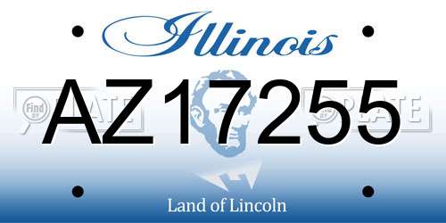 AZ17255 Illinois License Plate
