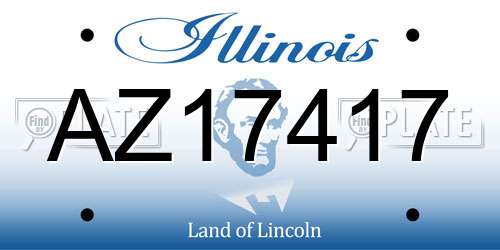 AZ17417 Illinois License Plate
