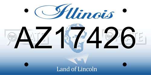 AZ17426 Illinois License Plate