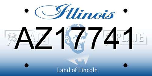 AZ17741 Illinois License Plate