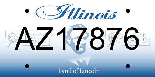 AZ17876 Illinois License Plate