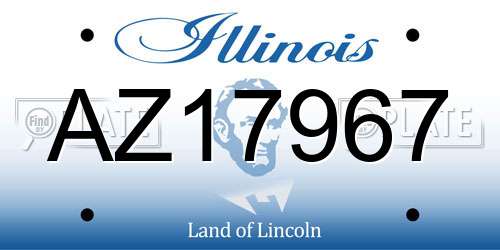 AZ17967 Illinois License Plate
